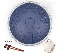 CEHJZQRPL Steel Tongue Drum 15 Notes 14 Inches Percussion Instrument D Key Handpan Drum Kit with Carry Bag Book Mallets for Beginner/Kids/Adult Meditation Entertainment Meditation Yoga(Blue)
