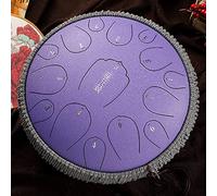 CEHJZQRPL Steel Tongue Drum, 15 Notes Tongue Drum, 14 Inches Handpan Drum Percussion Steel Drum Instrument, Healing Drum with Drumsticks, Tone Sticker And Portable Travel Bag, D Major(Lavender)