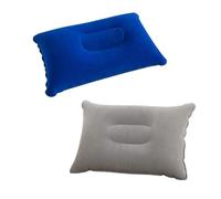 Cehoo 2 Pack Inflatable Pillows Blow Up Pillows for Camping Compressible Ultralight Soft Waterproof Portable Compact Neck Pillow for Travel Hiking Airplane Beach Fishing 34 x 22cm (Blue and Grey)