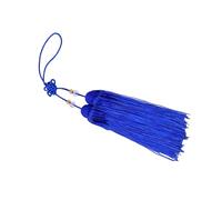 CEHTK Elegant Ice Silk Taiji Swords Tassels Chinese Knot Decoration for Martial Arts and Drama Kung Fu Accessory Blue