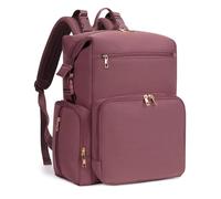 CEI-CEI Baby Changing Bag / Backpack with Changing Mat, Large Changing Backpack, Nappy Bag for On the Go Mommy Bag with Insulated Bottle Bag, Waterproof Neoprene Fabric, pink, L