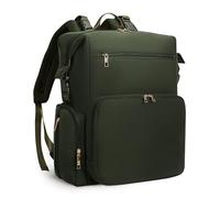 CEI-CEI Baby Changing Bag/Backpack with Insulated Bottle Bag, Waterproof Neoprene Fabric, Large Changing Backpack, Nappy Bag for On the Go Mommy Bag with Changing Mat, Army Green, L