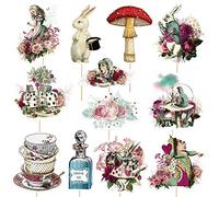 Ceiba Tree Alice Tea Party Photo Booth Props Party Photobooth Props and Signs Decorations Supplies for Mad Hatter Party Birthday Afternoon Tea Baby Shower Garden