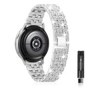 CeiBand 18mm 20mm 22mm Metal Straps, Women Bling Strap Diamond Rhinestone Wristband, Women's Watch Bands, for Traditional Watch&Smartwatch for Women Ladies Girls - 18mm Silver