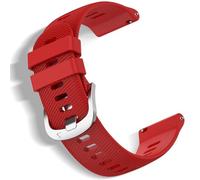 CeiBand 20mm 18mm 22mm Silicone Watch Strap, Sports Replacement Watch Bands for Men Women, Quick Release, with Stainless Steel Steel Silver Buckle Waterproof Breathable Wrist Straps - 20mm red