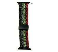 CeiBand 20mm 22mm Braided Straps, Metal Magnetic Snap Nylon Elastic Watch Strap Vertical Striped Colorful Weave Pattern Adjustable Sport Band for Traditional Watch&Smartwatch - 20mm Color#2