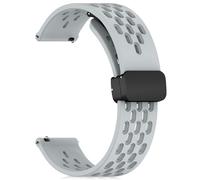 CeiBand 20mm 22mm Silicone Sports Strap, Quick Release Smart Watch Band for Men Women, with Anti-Slip Magnetic Buckle Waterproof Silicone Breathable Replacement Bracelet - (20mm LightGrey)