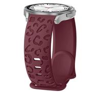 CeiBand 20mm Leopard Silicone Strap Compatible with Samsung Galaxy Watch 7/6 Classic/6/5/5 Pro/4/4 Classic, Smartwatches Bands Replacement Wrist Straps for Samsung Galaxy Watch FE - Red