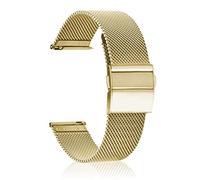 CeiBand 20mm Metal Strap Compatible with Amazfit Active 2/Active/GTS 4/4 Mini/3/2e/2 Mini/2, Stainless Steel Watch Band, Men Women Replacement Bracelet for Amazfit GTR Mini/Bip 3/3 Pro - Gold