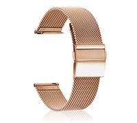 CeiBand 20mm Metal Strap Compatible with Amazfit Active 2/Active/GTS 4/4 Mini/3/2e/2 Mini/2, Stainless Steel Watch Band, Men Women Replacement Bracelet for Amazfit GTR Mini/Bip 3/3 Pro - Rose