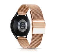 CeiBand 20mm Metal Strap Compatible with Samsung Galaxy Watch 7/6/5/5 Pro/4/4 Classic, Stainless Steel Watch Band, Men Women Replacement Bracelet for Samsung Galaxy Watch FE - Rose