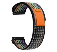 CeiBand 20mm Nylon Strap Compatible with Amazfit Active 2/Active/GTR/GTS 4/3/2e/2, Nylon Sports Watch Straps for Men Women, Replacement Bracelet Compatible with Amazfit Bip 3 Pro - BlackRainbow