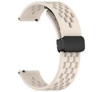 CeiBand 22mm 20mm Silicone Sports Strap, Quick Release Smart Watch Band for Men Women, with Anti-Slip Magnetic Buckle Waterproof Silicone Breathable Replacement Bracelet - (22mm White)