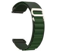 CeiBand Alpine Loop Watch Strap Compatible with 22 mm 20 mm, G-Hook Stainless Steel Metal Buckle Nylon Sports Bracelet Quick Release Replacement Strap for Men Women - (22mm green)