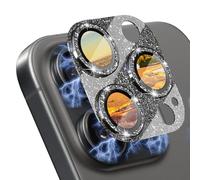 CeiBand Camera Lens Protector for iPhone 16 Pro/iPhone 16 Pro Max, [Scratch-Resistant] HD Tempered Glass Camera Screen Protector Glitter Lens Screen Protector for iPhone 16 Pro Max/16 Pro - Black
