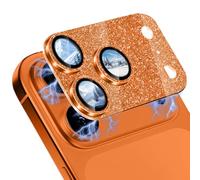 CeiBand Camera Lens Protector for iPhone 17 Pro Max, [Scratch-Resistant] HD Tempered Glass Camera Screen-Protector Glitter Lens Screen-Protector Compatible with iPhone 17 Pro Max - Orange