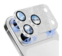 CeiBand Camera Lens Protector for iPhone 17 Pro Max, [Scratch-Resistant] HD Tempered Glass Camera Screen-Protector Glitter Lens Screen-Protector Compatible with iPhone 17 Pro Max - Silver