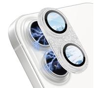 CeiBand Camera Lens Protector for iPhone 17, [Scratch-Resistant] HD Tempered Glass Camera Screen-Protector Glitter Lens Screen-Protector Compatible with iPhone 17 - Silver