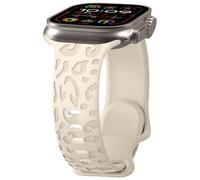 CeiBand Leopard Silicone Strap Compatible with Apple Watch 44 mm/42 mm/45 mm/46 mm/49 mm, Watch Bands Replacement Wrist Straps for iWatch SE3 Ultra3 Series 11 10 9 8 7 6 5 4 3 Women Men - starlight