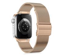 CeiBand Metal Straps for Apple Watch 40mm/42mm/38mm/41mm | Stainless Steel Bracelets Men Women Replacement Watchband for iWatch Series SE3 11 10 9 8 7 6-1 - Rose gold
