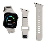CeiBand Silicone Sport Straps for Apple Watch 42mm/40mm/41mm/38mm | Soft Strap Wristband Adjustable Band Bracelets for iWatch Series 12 11 10 (42mm) 9 8 7 6-1 SE3 - Off-White