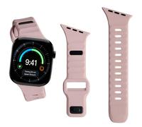 CeiBand Silicone Sport Straps for Apple Watch 44mm/46mm/49mm/45mm/42mm | Soft Strap Wristband Adjustable Band Bracelets for iWatch Series 12 11 10 (46mm) 9 8 7 6-1 SE3 Ultra4/3/2 - Light Pink