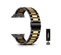 CeiBand Watch Strap Compatible with Apple 38 mm/40 mm/41 mm/42 mm(Series 11), Metal Adjustable Band, Watch Bracelet for iWatch Series 11 10 9 8 7 6-1 SE3 - Black/Gold