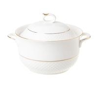 Ceic 2000ml Soup Tureen with Lid, Double Handle Serving Bowl for Restaurants & Home Kitchen, Elegant Detachable Soup Pot, Ideal for Soups and Stews