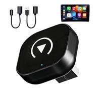 CEIEVER 2-in-1 Wireless Carplay Adapter for iPhone&Android Auto Bluetooth 5.3 & WiFi 6 Mini CarPlay & Android Auto OTA Dongle,Convert Vehicle's Wired CarPlay/Android Auto to Wireless