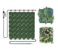 CEIEVER Self Watering Vertical Pocket Garden Wall 36Pcs, Vertical Living Green Wall with automatic irrigation system Planter Outdoor Hanging with timer Hanging Planter Bags