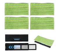 CEIEVER Vacmop Mop Pad Refills Compatible with Shark Vac Mop VM252 QM250 Washable 4 Pads Vacmop Refill+2 Upgraded Dirt Chamber for Shark VacMop Cordless Hard Floor Vacuum Spray Mop