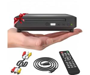 Ceihoit DVD Player HDMI for TV, Mini 1080P HD DVD CD/Disc Player with HDMI/AV Output, Cables Included, USB Input, Supported DVD-VCR Combo Built-in PAL/NTSC System