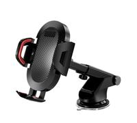 CEIKOPQS Car Phone Mount Universal Car 360°Rotate Mobile Phone Holder Mount Sucker Retractable Arm Phone Bracket Stand Fit Air Vent Cradle(Red)