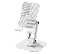 CEIKOPQS For IPhone 15 14 Universal Folding Lazy Desktop Adjustable Smartphone Stand VIKEFON 360° Rotation Desk Phone Holder Bracket(White)