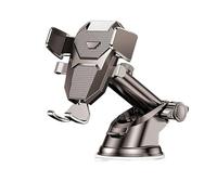 CEIKOPQS For IPhone Sucker Car Phone Holder Air Vent Gravity Stand Mobie Phone GPS Support 360 Degree Rotation Air Outlet Mount(Black Sucker Type)