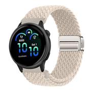 CeiLarv 20 mm Watch Band for Garmin Vivoactive 6 /Approach S44 / Approach S50 /Forerunner 165 Music/Vivoactive 5 /Vívomove Trend Band with Magnetic Buckle Breathable Nylon Strap - Rice Color