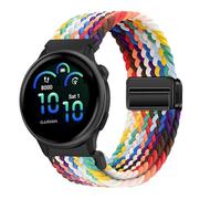 CeiLarv 20 mm Watch Band for Garmin Vivoactive 6 /Approach S44 / Approach S50 /Forerunner 165 Music/Vivoactive 5 /Vívomove Trend Band with Magnetic Buckle Breathable Nylon Strap - Official Rainbow