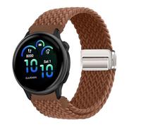 CeiLarv 20 mm Watch Band for Garmin Vivoactive 6 /Approach S44 / Approach S50 /Forerunner 165 Music/Vivoactive 5 /Vívomove Trend Band with Magnetic Buckle Breathable Nylon Strap - Coffee
