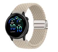 CeiLarv 20 mm Watch Band for Garmin Vivoactive 6 /Approach S44 / Approach S50 /Forerunner 165 Music/Vivoactive 5 /Vívomove Trend Band with Magnetic Buckle Breathable Nylon Strap - Starlight