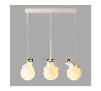 ceiling 3D Printing Moon Planet Kids Room Pendant Light - Small Cute Animal White Milk Girls Chandelier - 3 Light Ceiling Hanging Lamp Compatible with Bedroom, Boy Bedside, Nursery, Kindergarten (