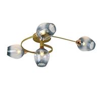 ceiling 4 Lights Creative for Living Room Boutique Decoration Minimalist Stair Glass Ceiling Lamp Industrial Wrought Iron Chandelier Decorative Bar Pendant Light Restaurant