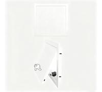 Ceiling Access Door 150x150mm to 600x600mm Square Plumbing Inspection Hatch Aluminum Panel Black/White/Grey (500x600mm) for Easy Access and Mtenance