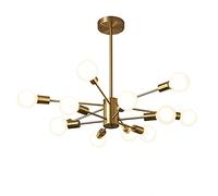 ceiling Adjustable Multiple Head Chandeliers Golden Luxurious Ceiling Pendant Lig Compatible with Living Dining Room Bedroom,E27 Boutique Decoration Copper Branch Chandelier-Copper 8+4t, vintage