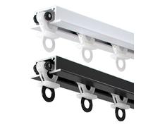 Ceiling ain Track Recessed with Silent Rollers 1.8m/5.9FT Ideal for ains Room Dividers Bedrooms Balconies Offices Hotels (Black)