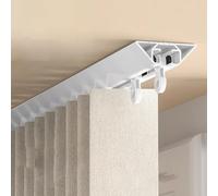 Ceiling ain Track System for, Sliding Rail Kit for Private Space/Shower, Aluminum Ceiling Rails for Living Room, White, 3.4m/11.2ft - Easy Installat, Design.