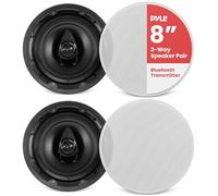 Ceiling and Wall Mount Speaker - Wireless Bluetooth 8ââ‚¬ Dual 2-Way Audio Stereo Sound Subwoofer Kit with, 360 Watts, in-Wall & in-Ceiling Flush Mount for Home Surround System - Pyle PWRC85BT