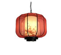 ceiling Art Chinese Classical Restaurant Traditional Orchid Flower Plum Blossom Fabric Team Room Living Room Sushi Bar Pendant Lamps,