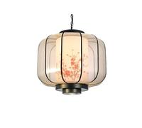 ceiling Art Chinese Classical Restaurant Traditional Orchid Flower Plum Blossom Fabric Team Room Living Room Sushi Bar Pendant Lamps,