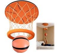 Ceiling Basketball Hoop, Hanging Indoor Basketball Hoop with Sandbag Balls Mini Basketballs Game for Bedroom Stress-Relieving Toy Basketballs Goal for Adults and Kids 1pc