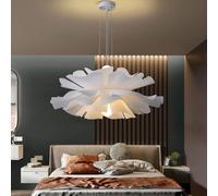 Ceiling Bedroom Light Modern Acrylic Flower Chandelier Lighting Multi-Layer Flower Pendant Chandelier White Flower Pendant Light Adjustable Hanging Lamp Hotel Kitchen Girl Room Hanging Light Luminaire